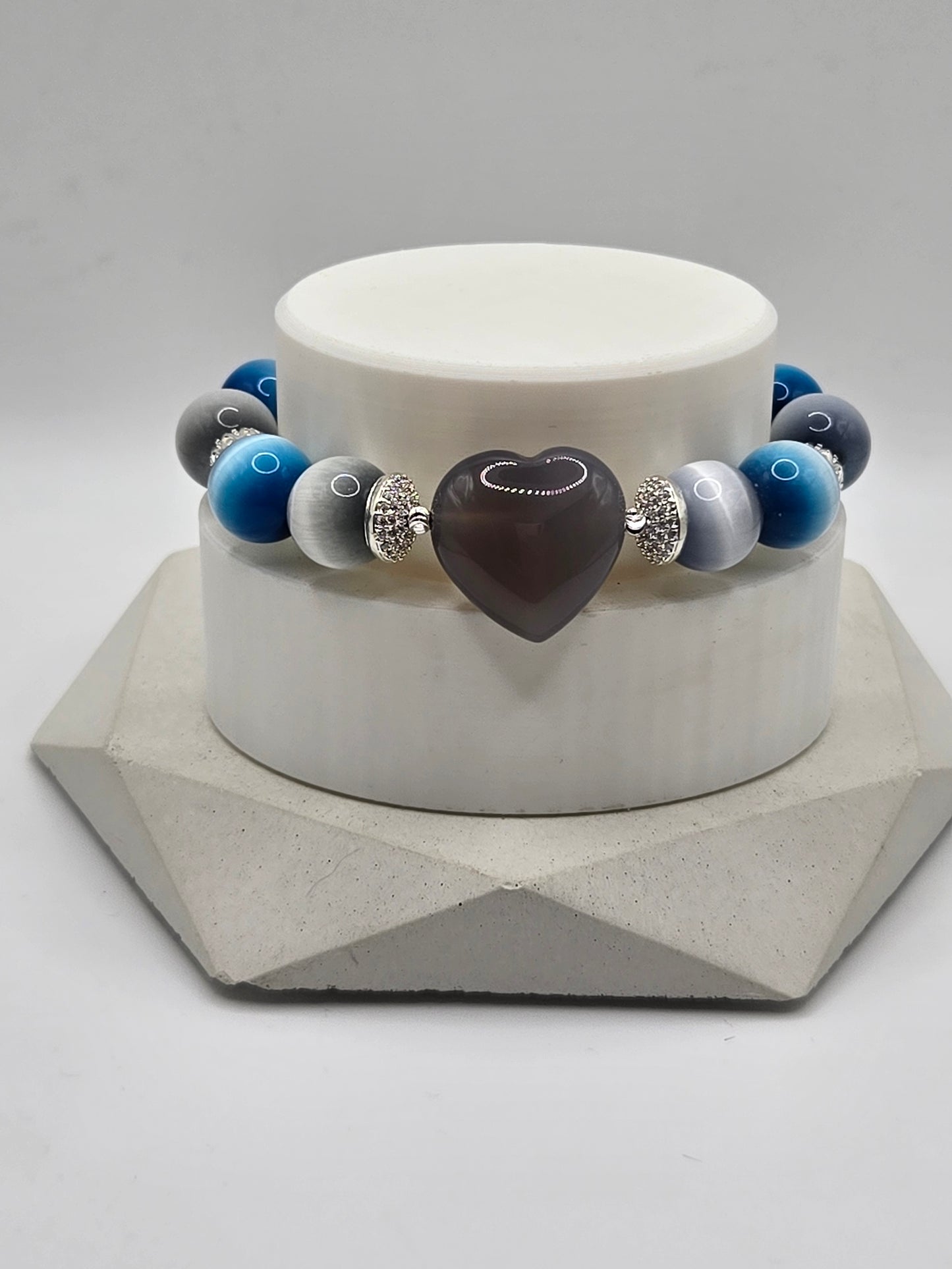 Blue and Gray Cateye Bracelet