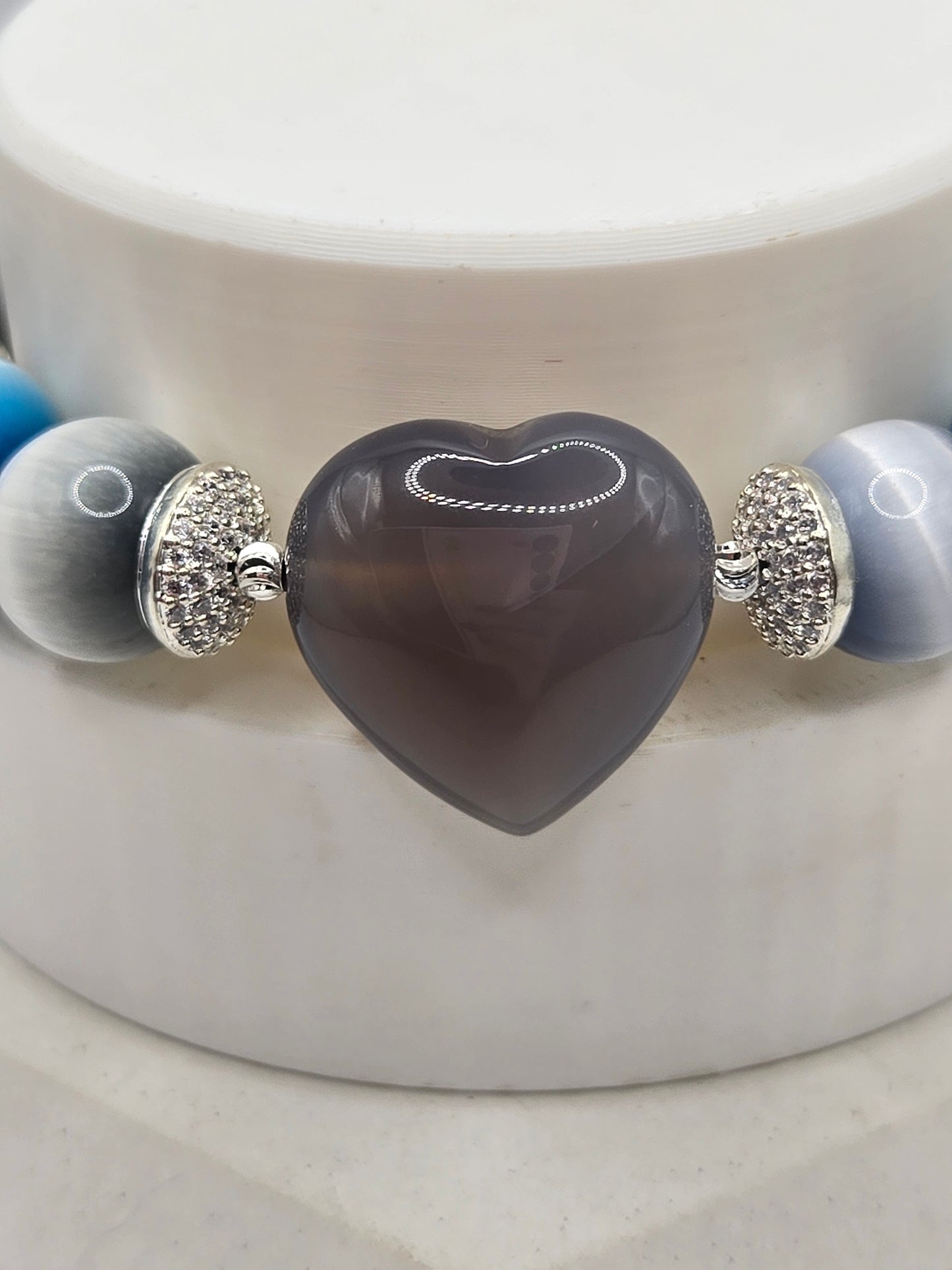 Blue and Gray Cateye Bracelet