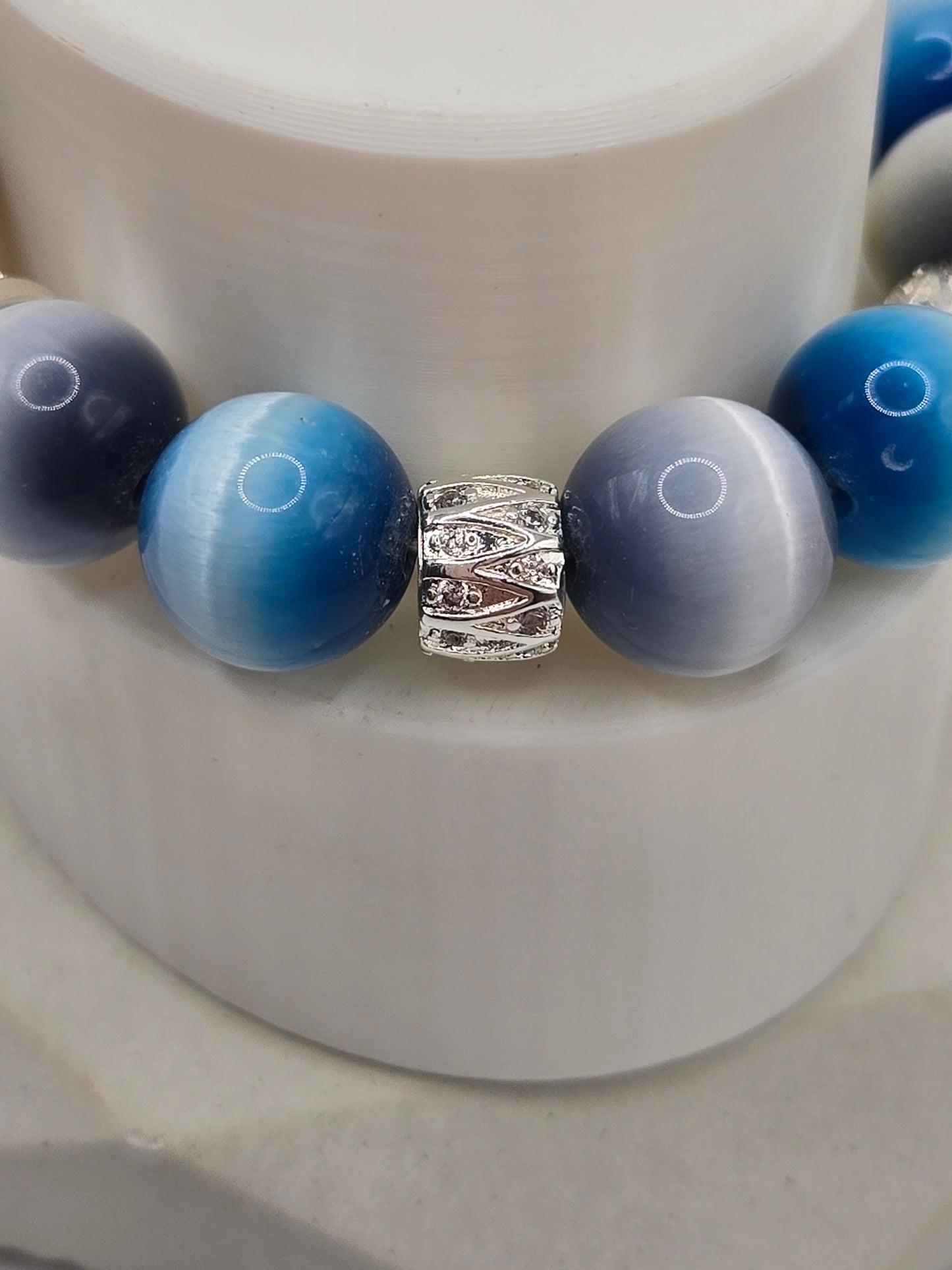 Blue and Gray Cateye Bracelet