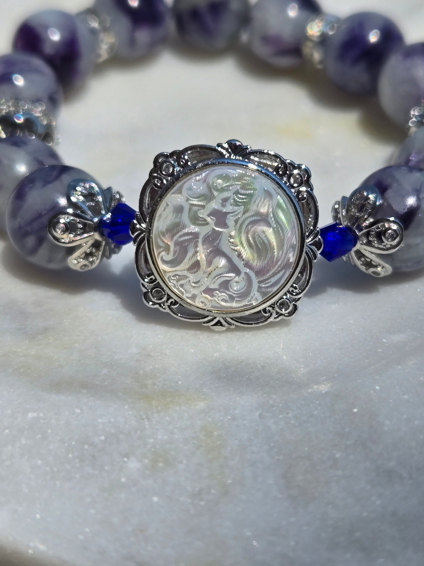 Shimmering Blue Lepidolite Bracelet