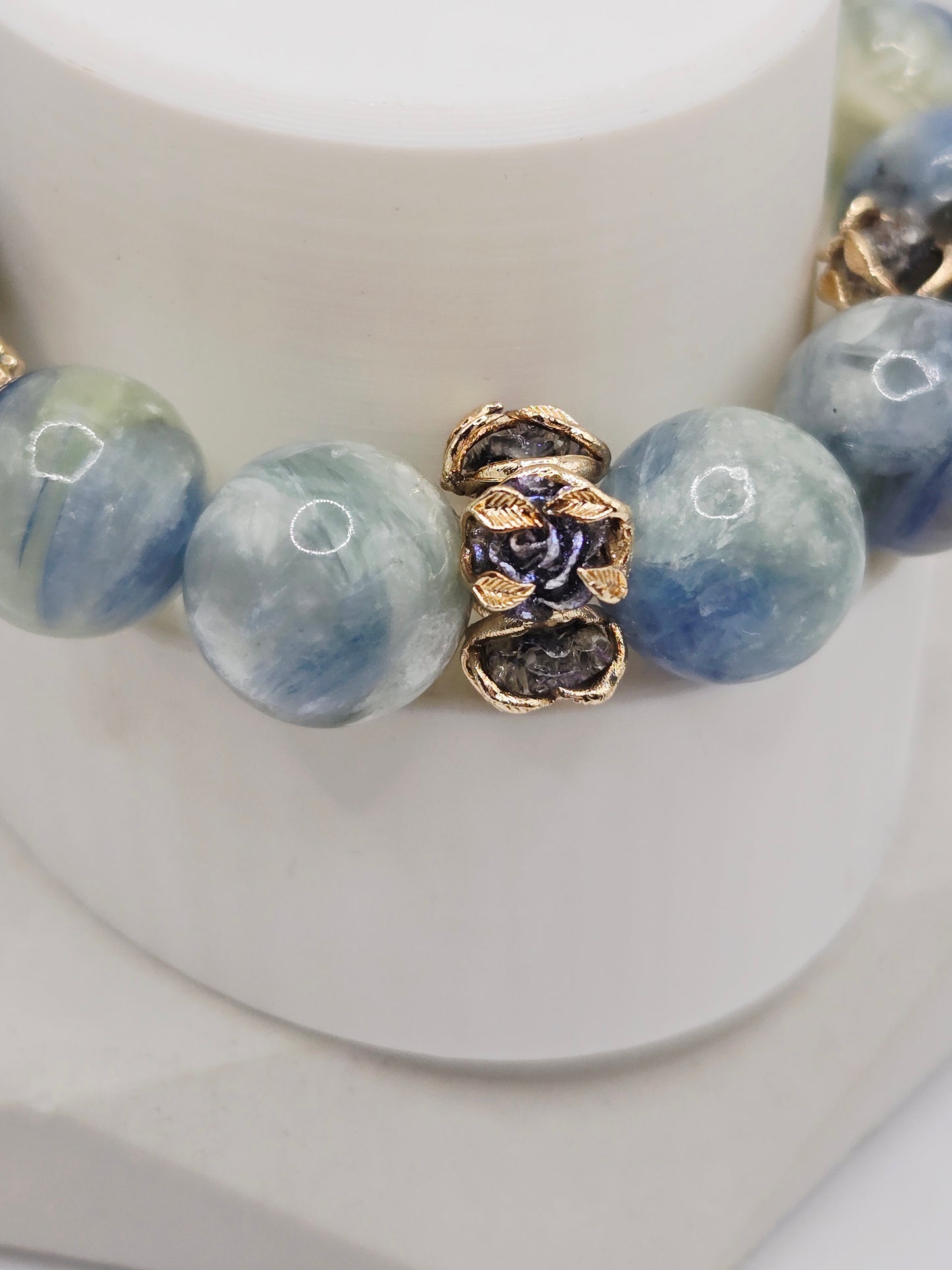 Monet Kyanite Bracelet with Freeform Phoenix Stone Focal