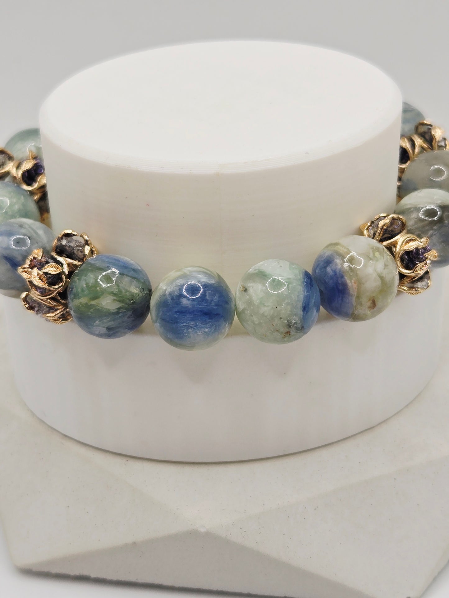 Monet Kyanite Bracelet with Freeform Phoenix Stone Focal