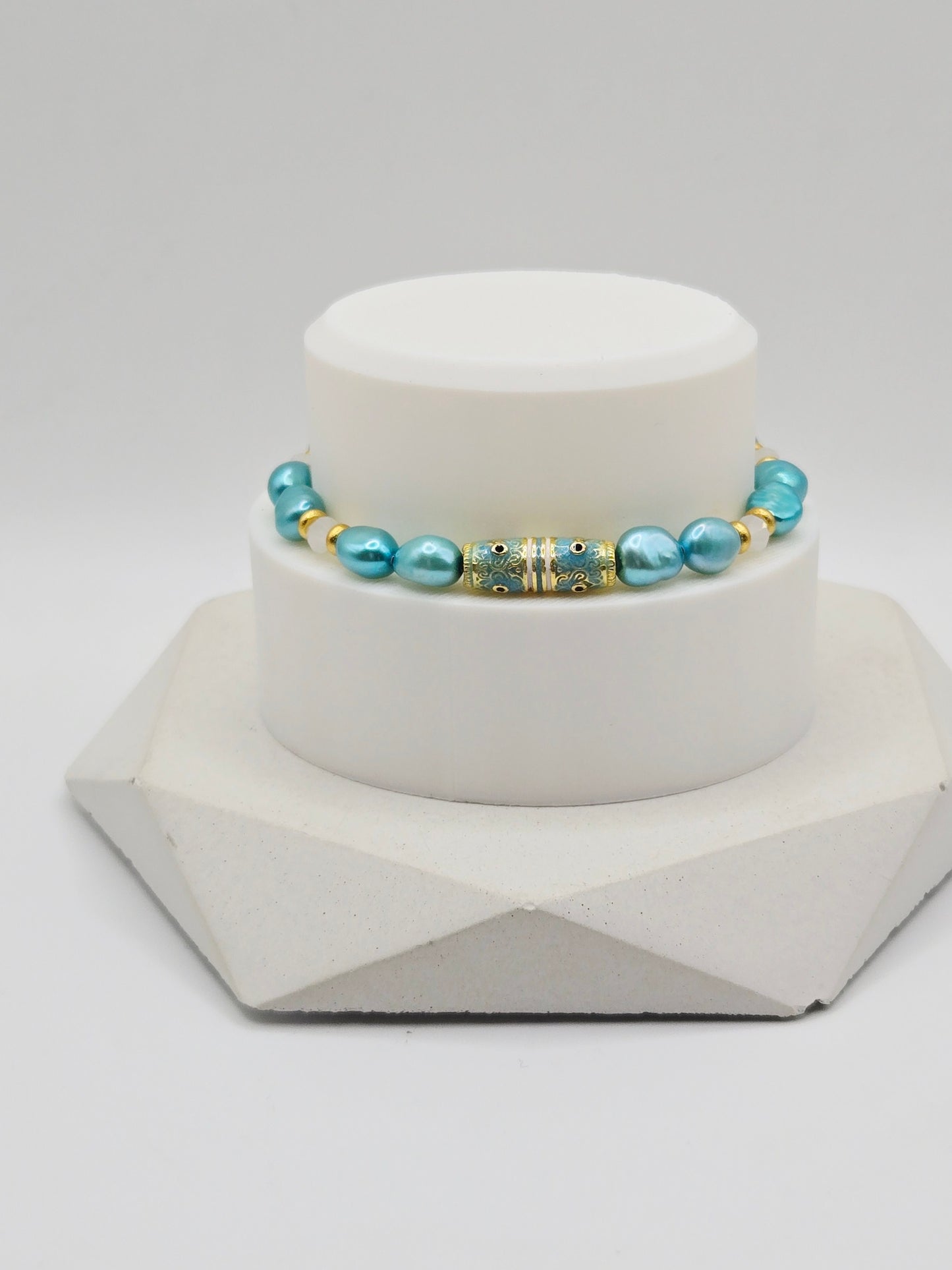 Tiffany Blue Pearl Bracelet