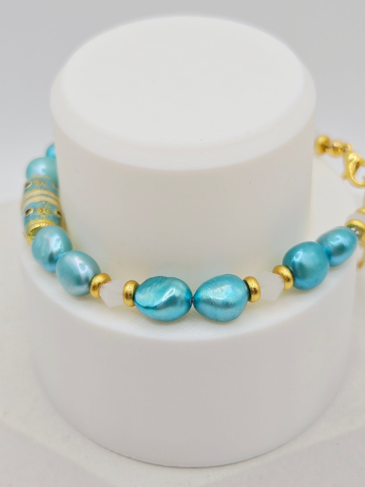 Tiffany Blue Pearl Bracelet