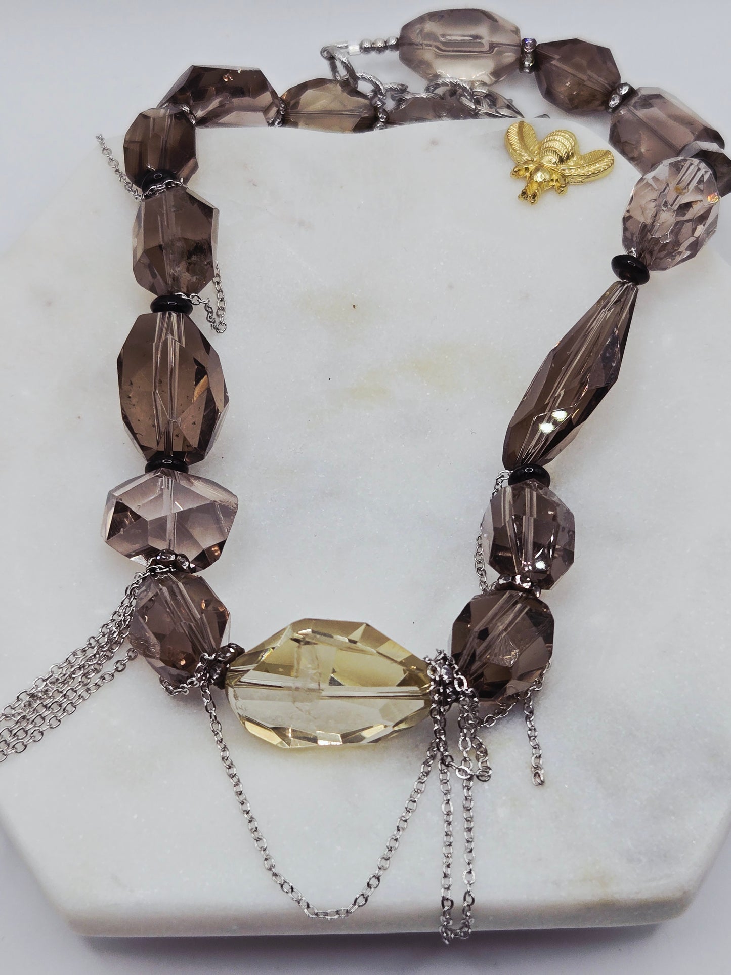 Smokey Citrine Freeform Necklace