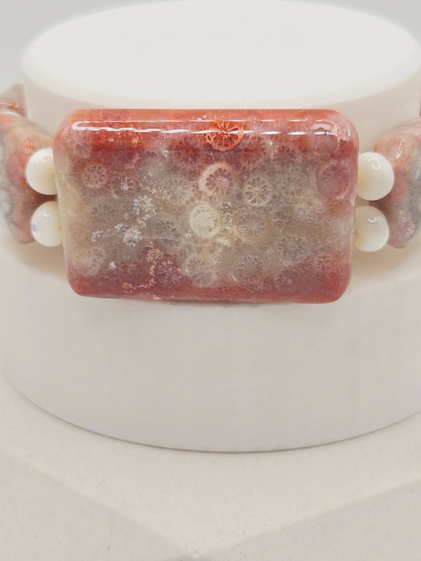 Coral Jade Soft Bangle