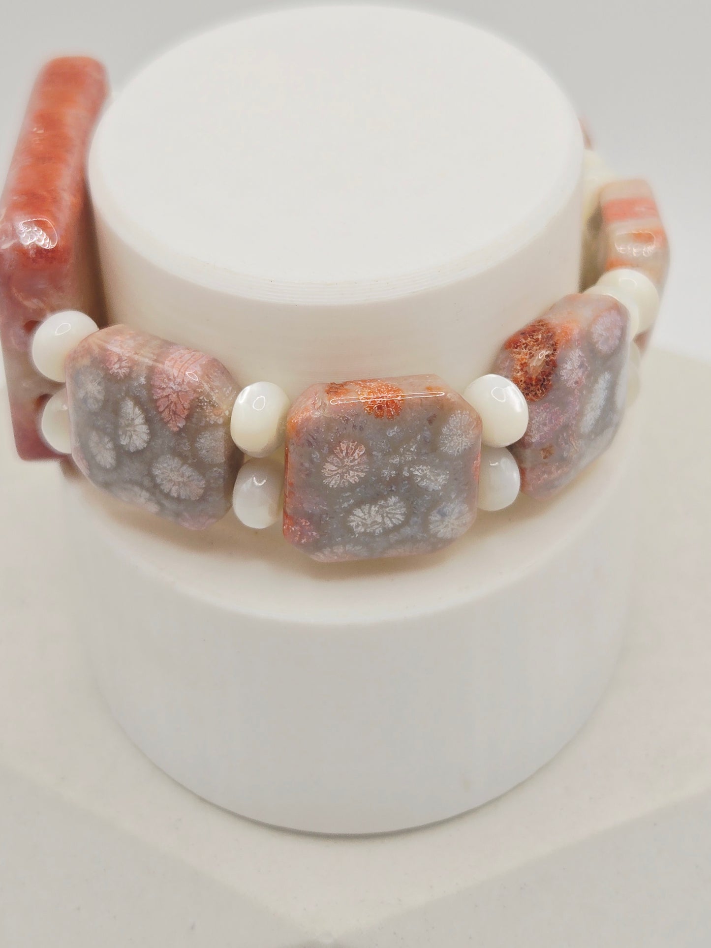 Coral Jade Soft Bangle