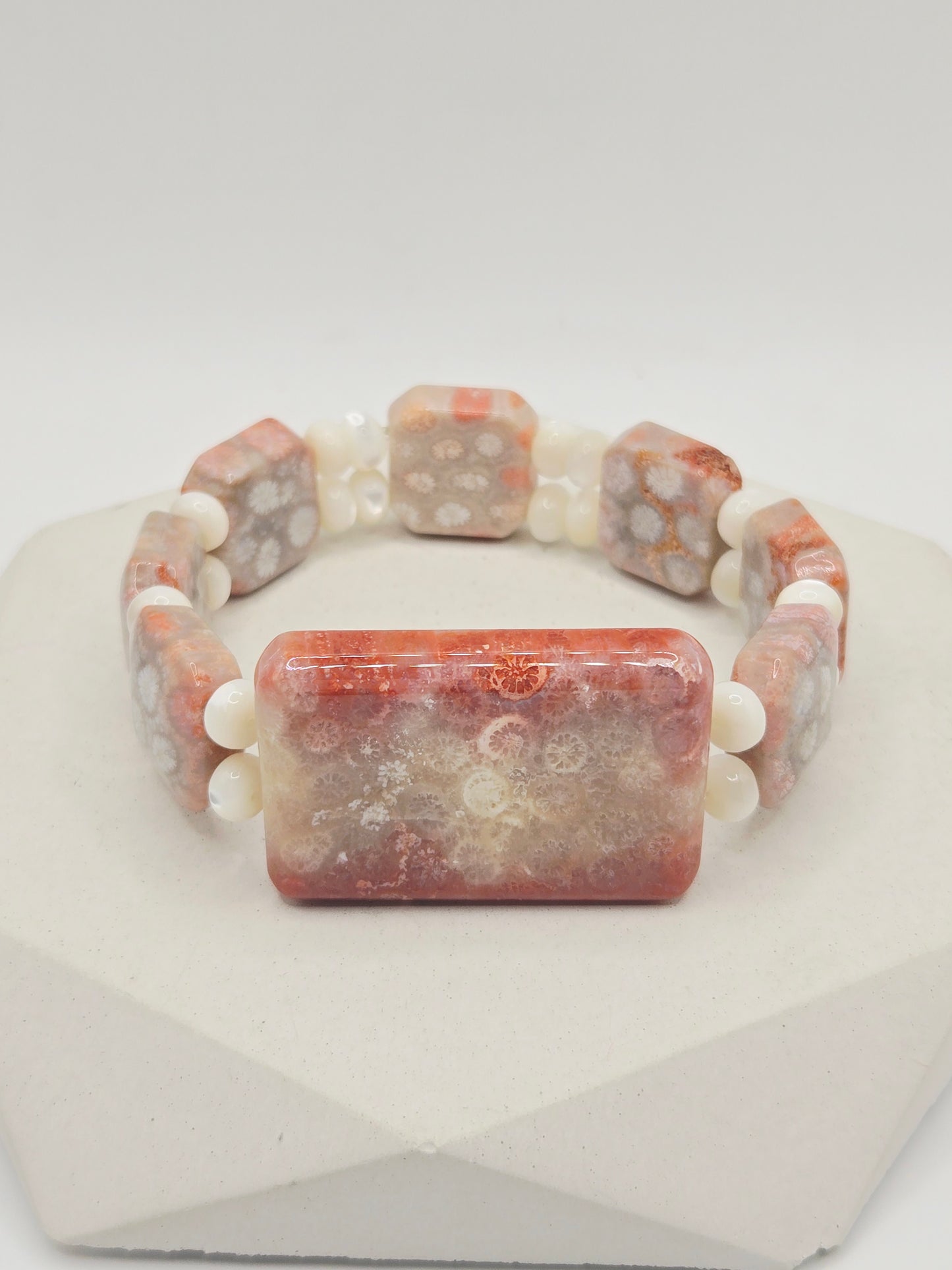 Coral Jade Soft Bangle