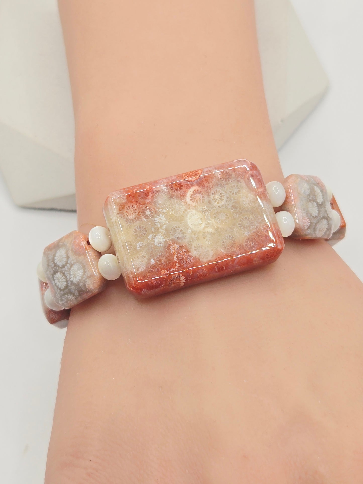 Coral Jade Soft Bangle