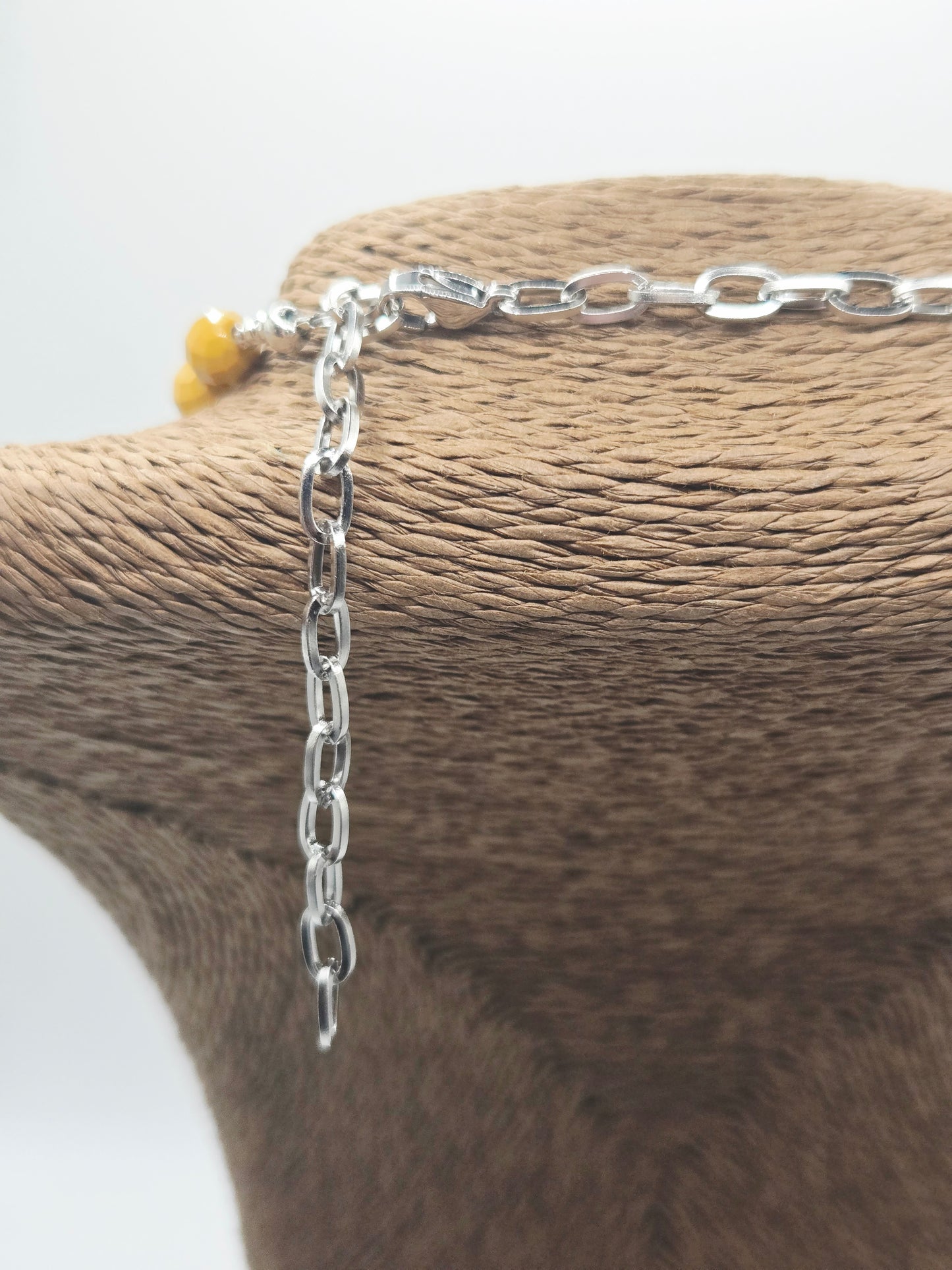 Faceted Yellow Mookaite Necklace with Oval Pendant