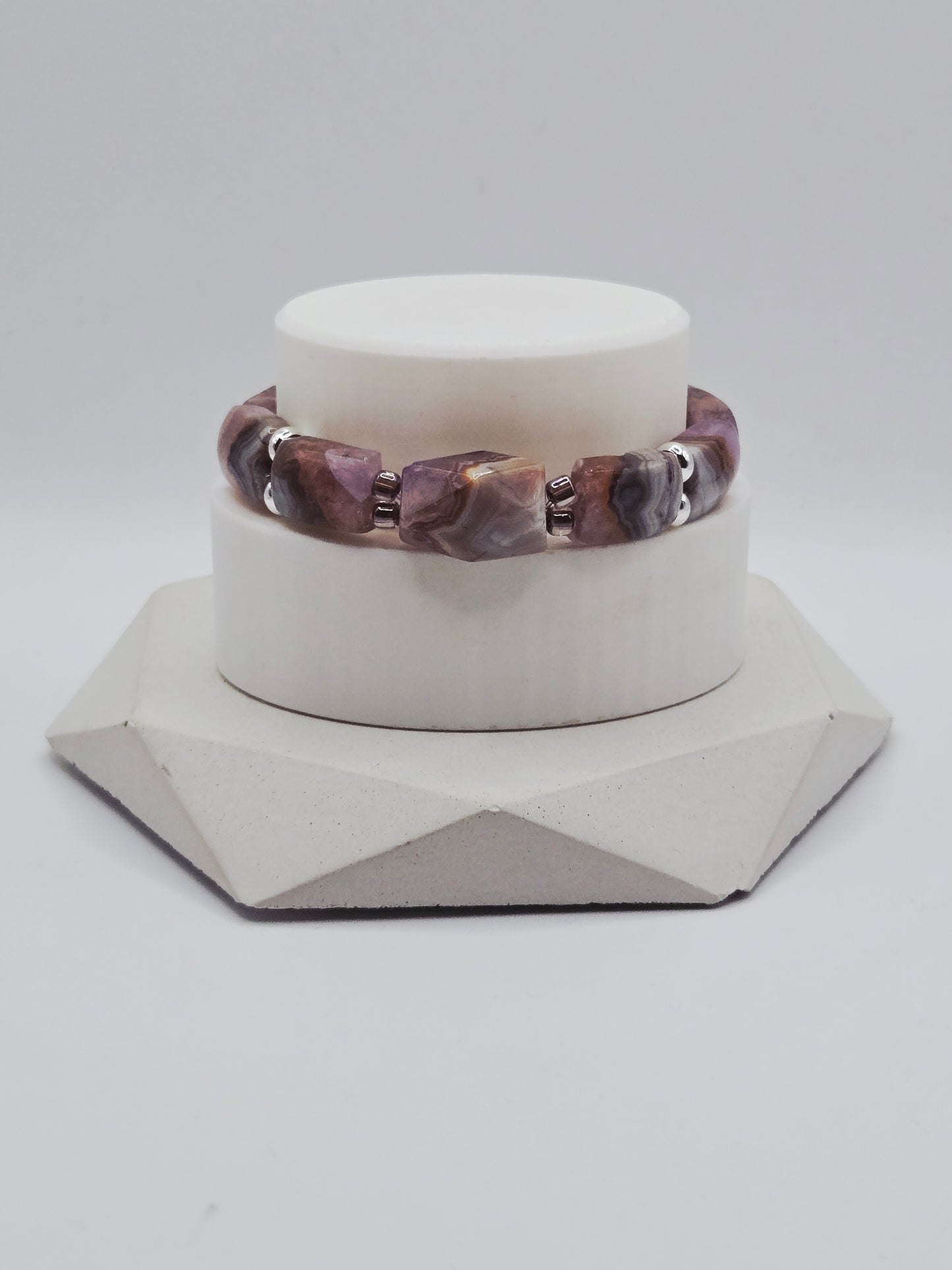 Amethyst Agate Soft Bangle
