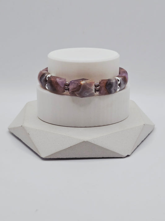 Amethyst Agate Soft Bangle