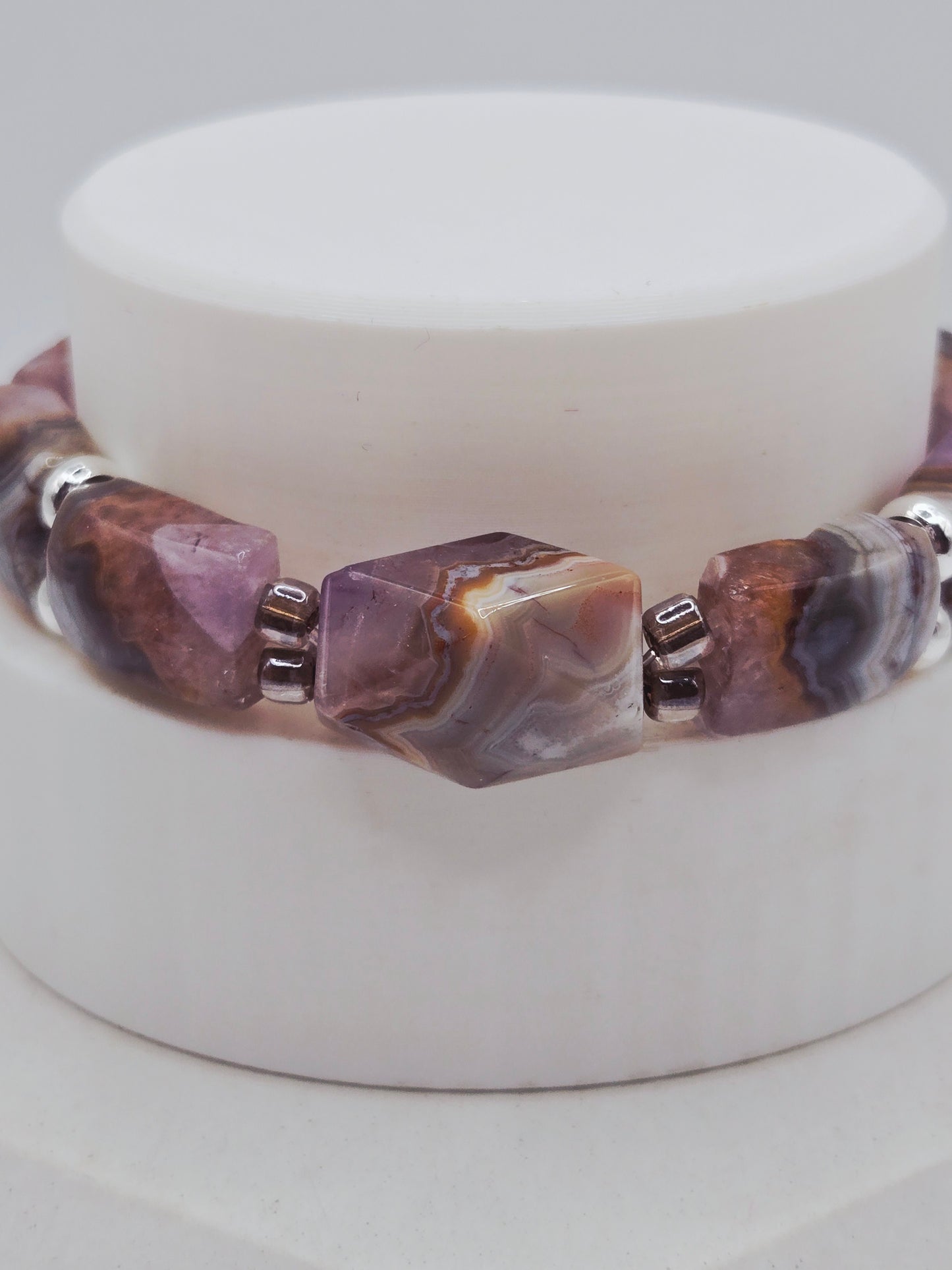 Amethyst Agate Soft Bangle