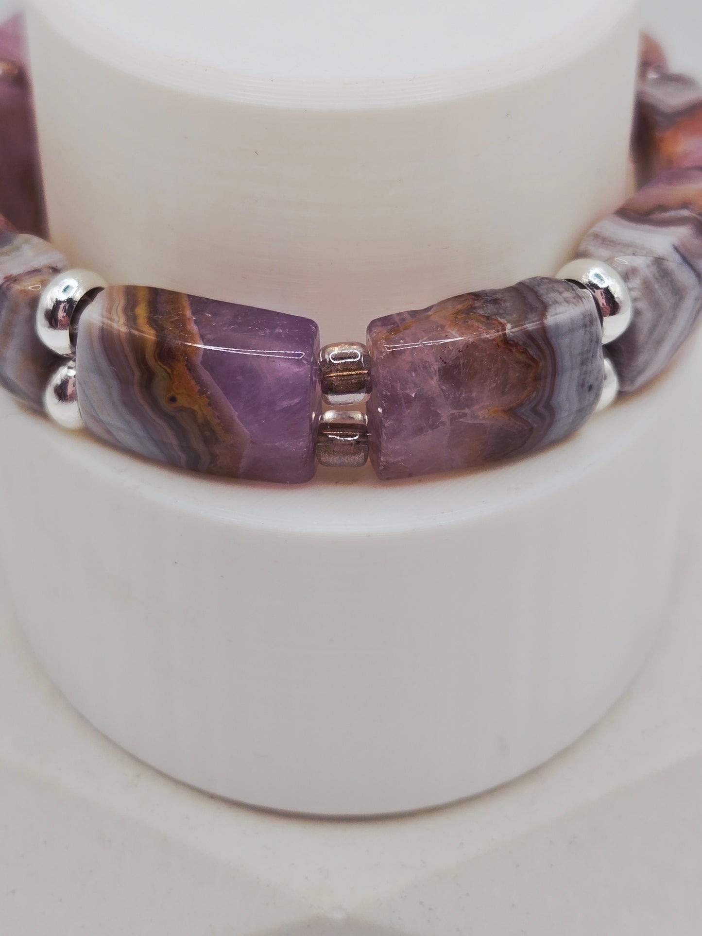Amethyst Agate Soft Bangle