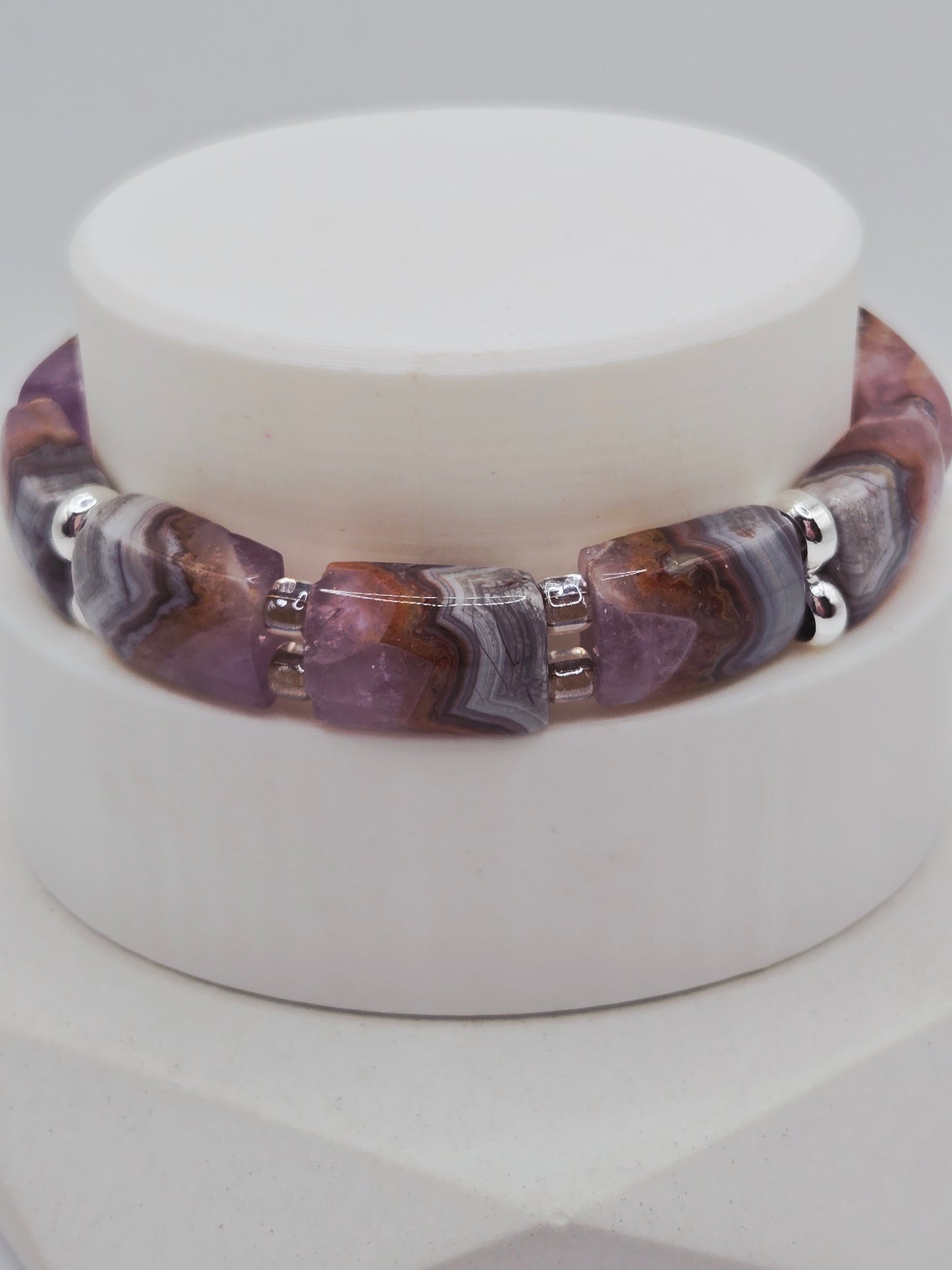 Amethyst Agate Soft Bangle