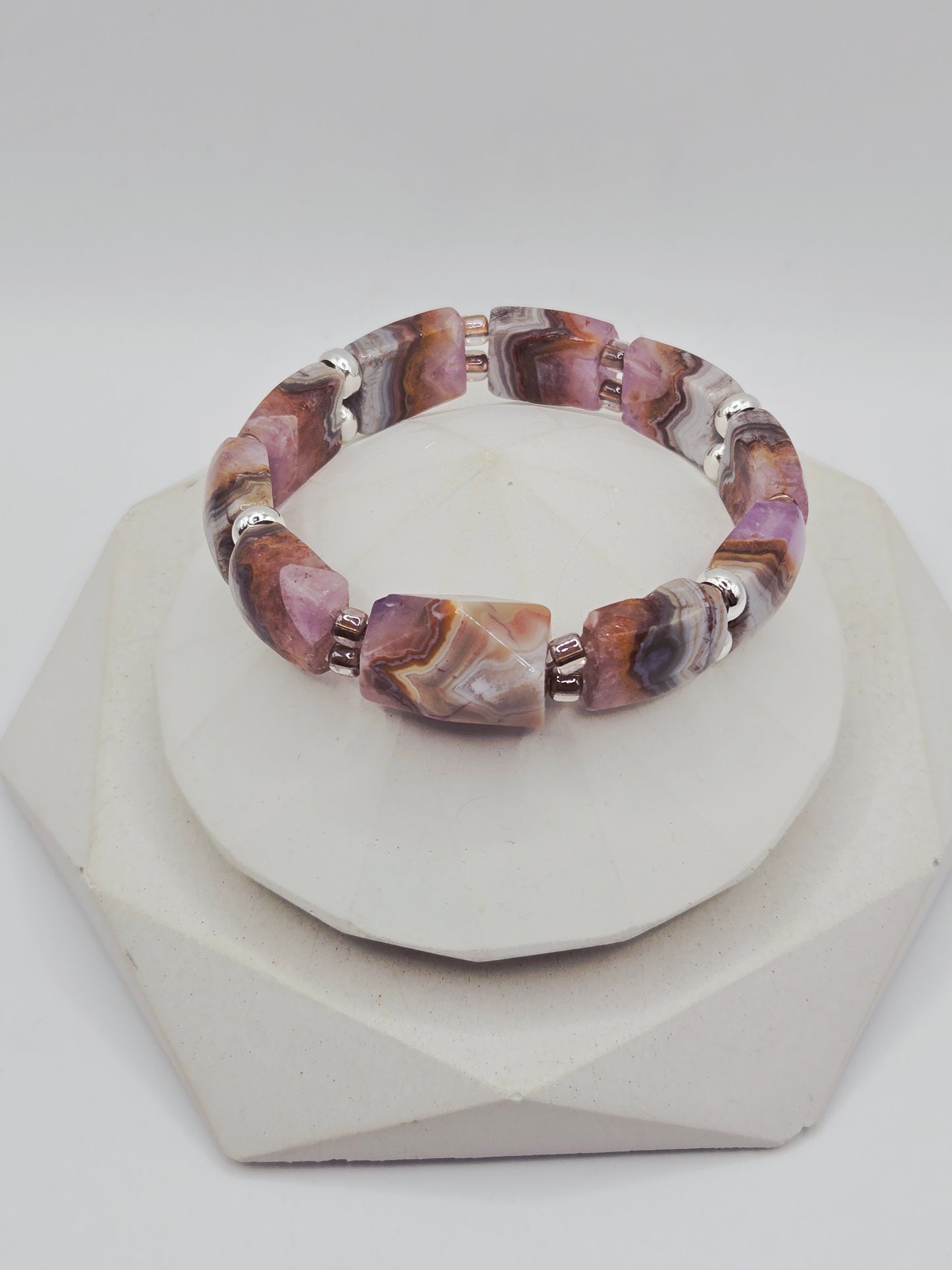 Amethyst Agate Soft Bangle