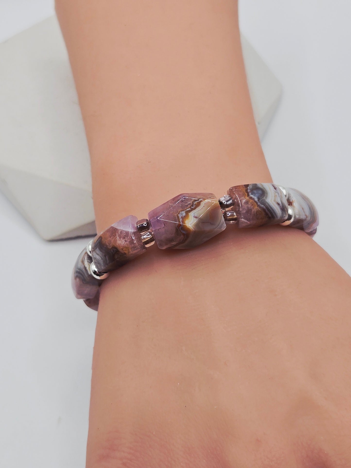 Amethyst Agate Soft Bangle