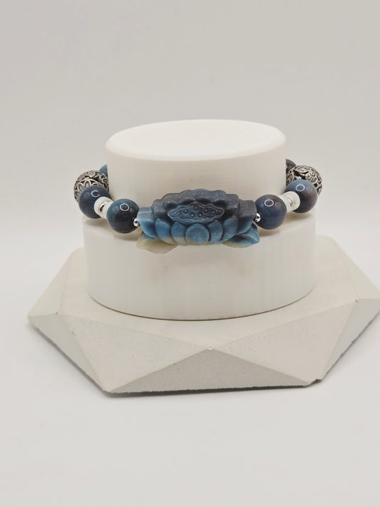 Ombre Blue Lotus Trolleite Bracelet