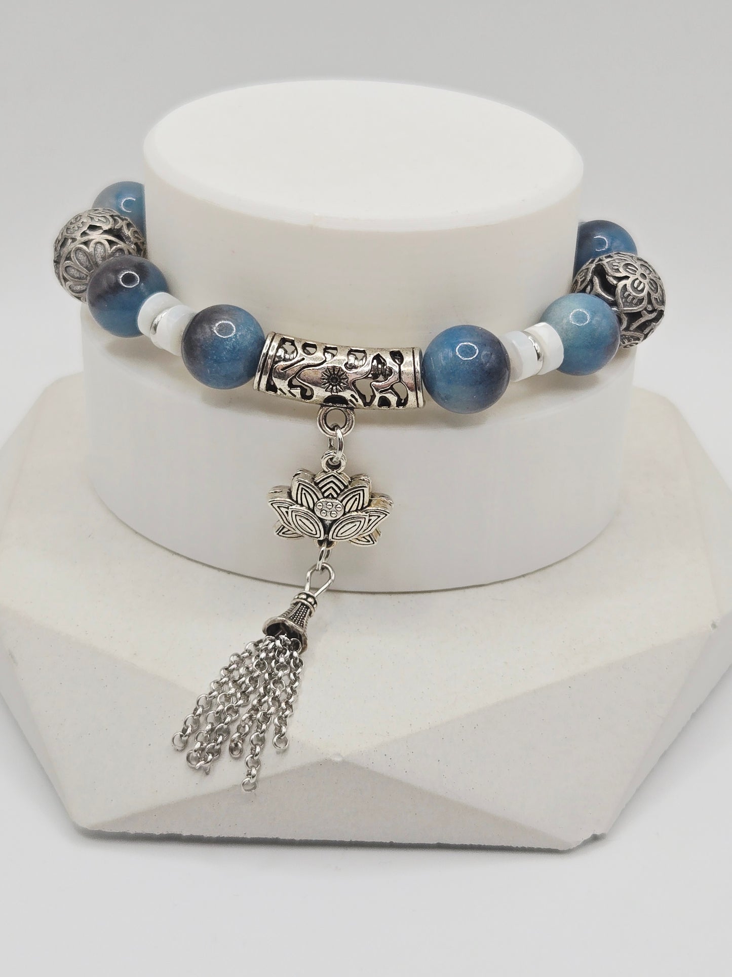 Ombre Blue Lotus Trolleite Bracelet