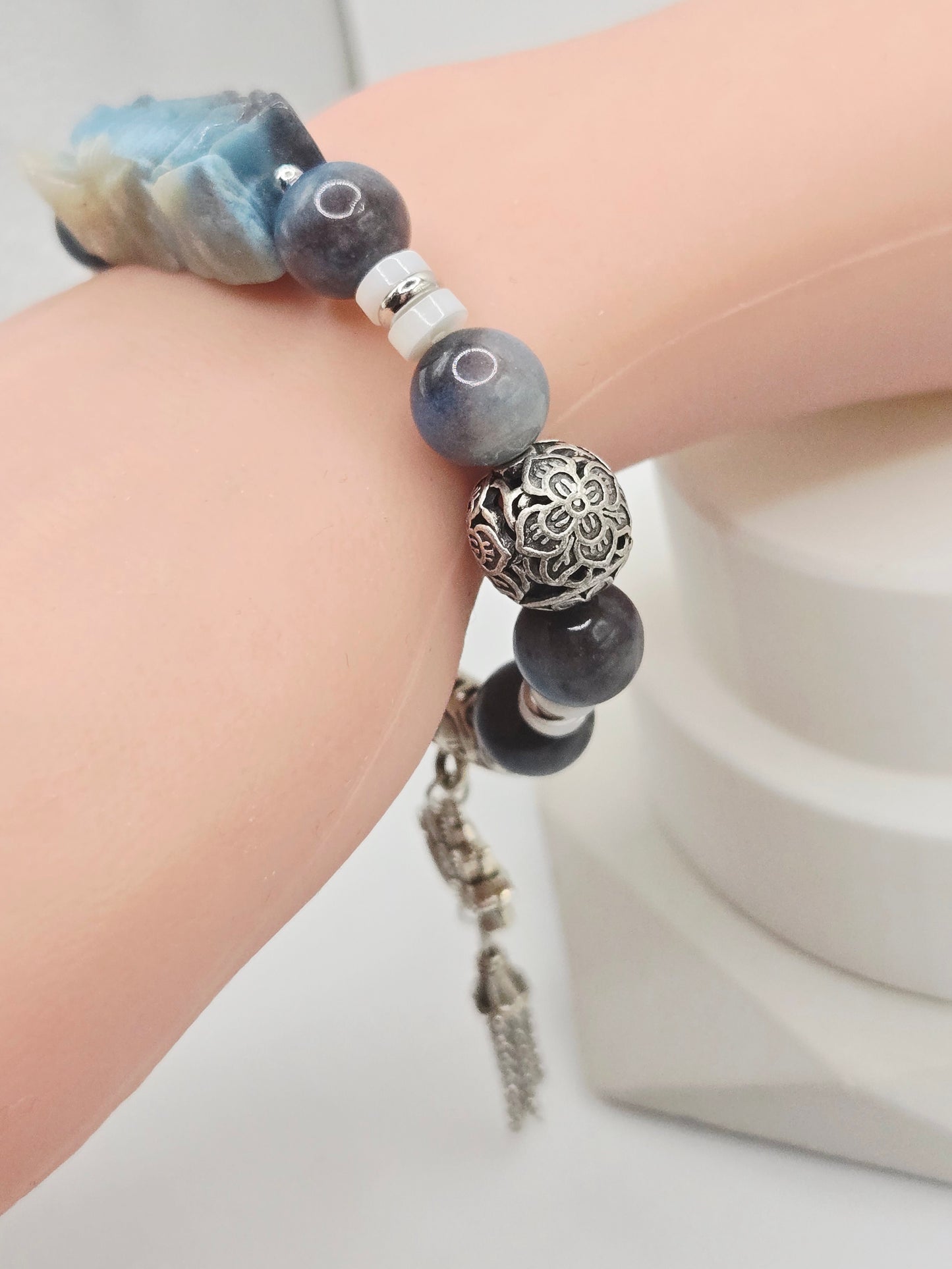 Ombre Blue Lotus Trolleite Bracelet