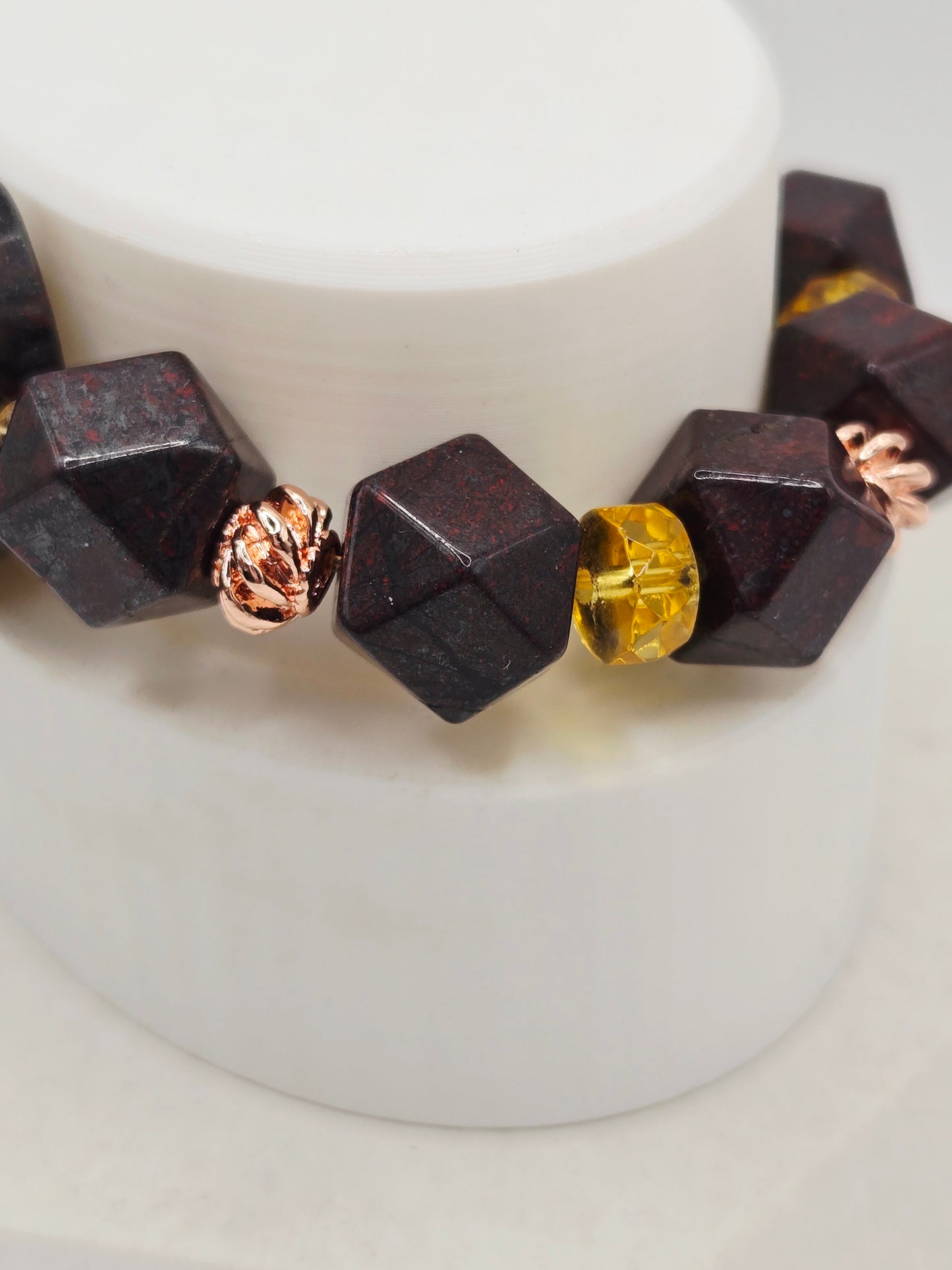 Red Eden Owl Bracelet with Citrine