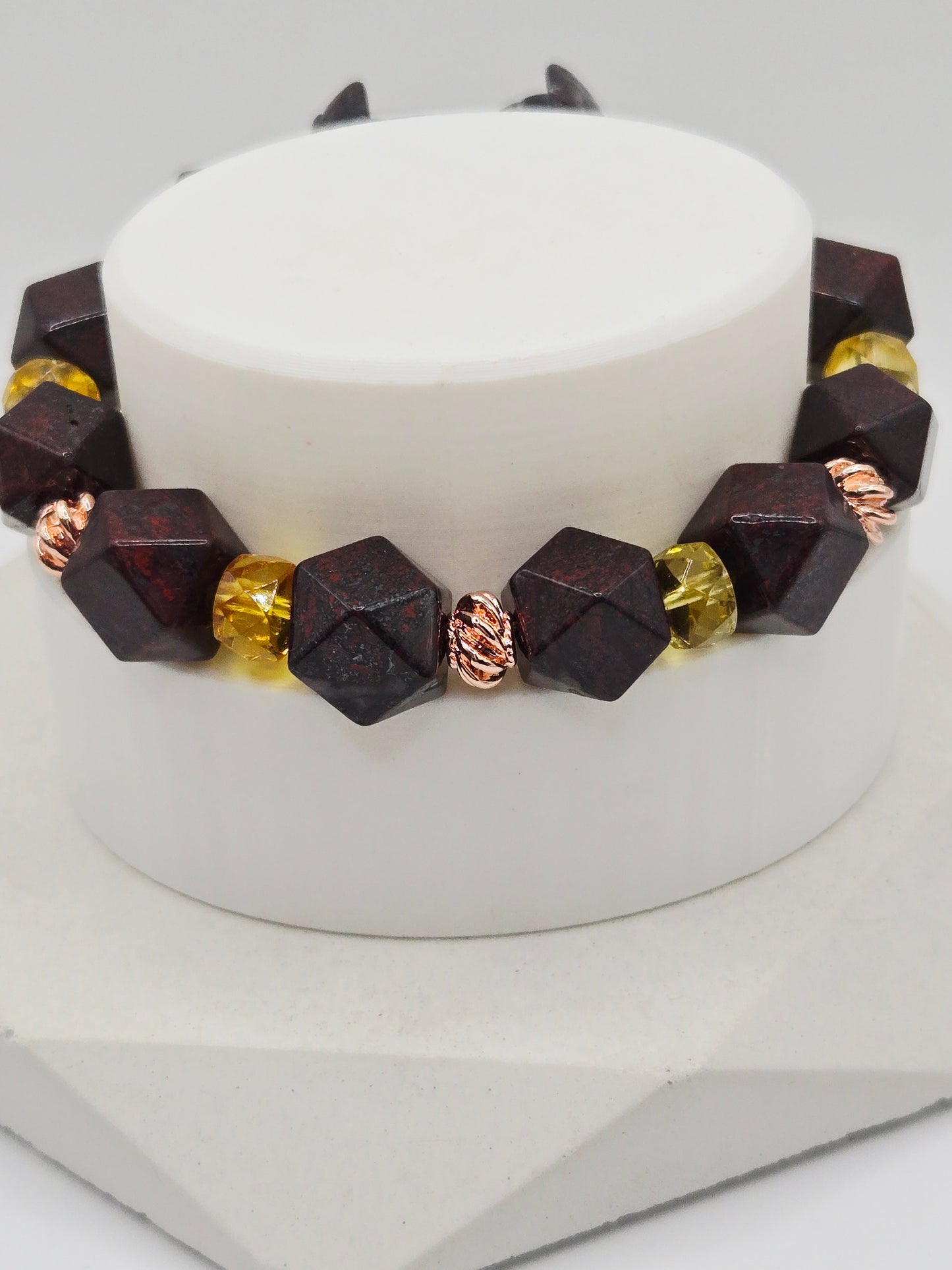 Red Eden Owl Bracelet with Citrine