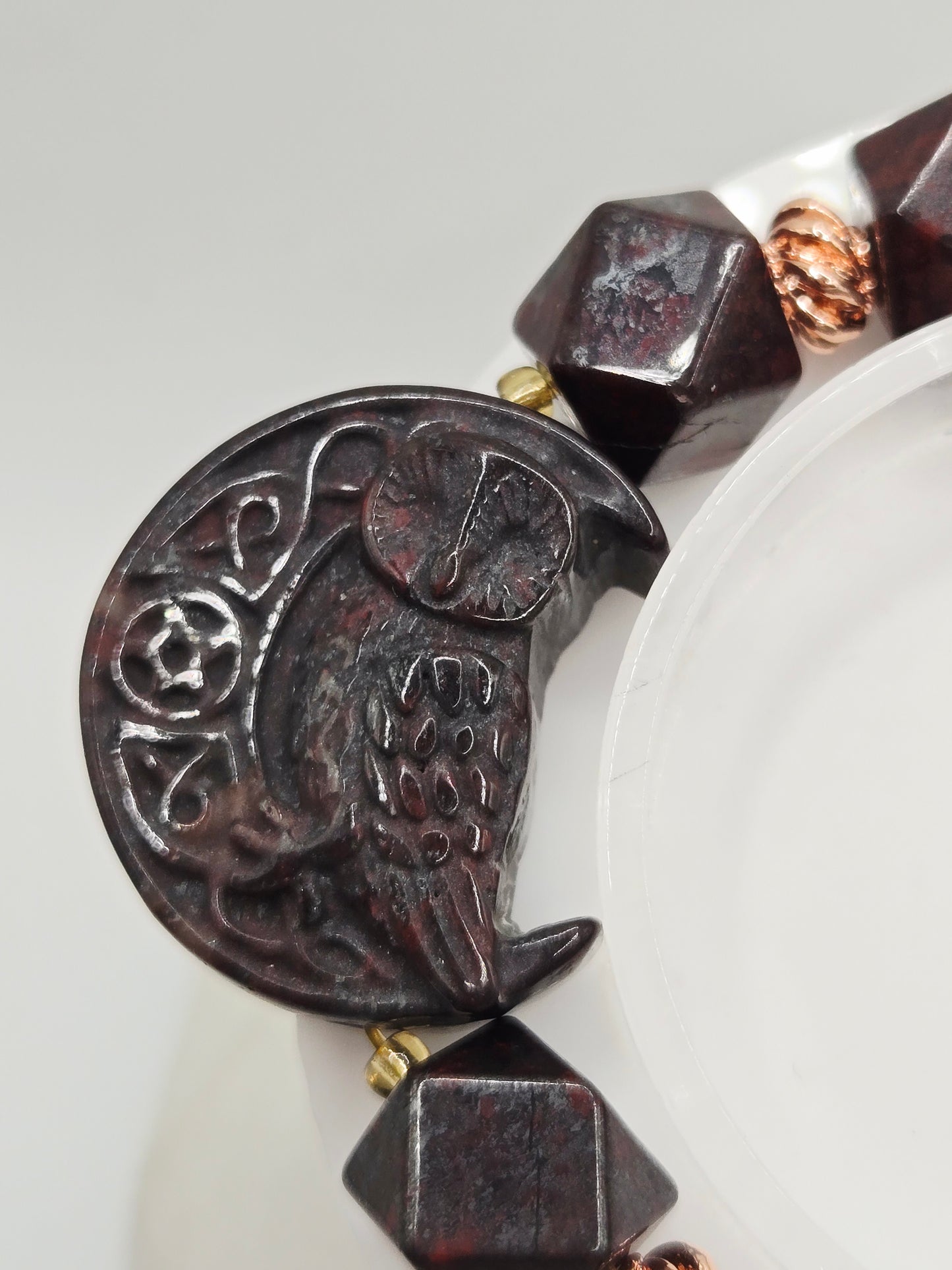 Red Eden Owl Bracelet with Citrine
